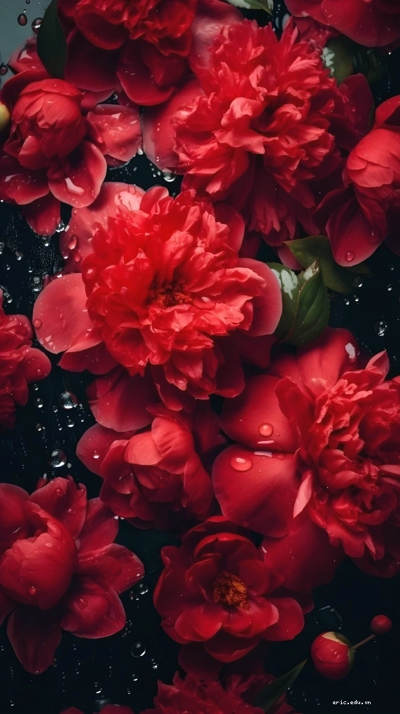 Hình nền hoa mẫu đơn đỏ thu hút tài lộc cho mệnh Hỏa