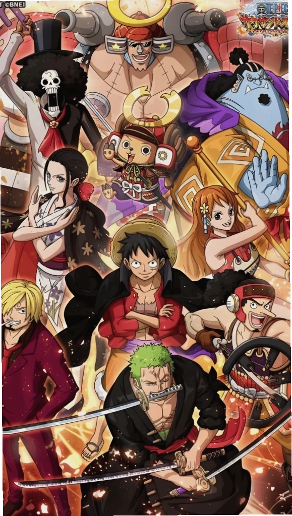 Hình nền Luffy và băng Mũ Rơm đoàn kết