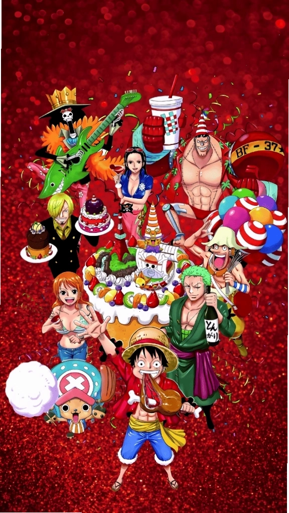 Hình nền Luffy với trang phục rực rỡ