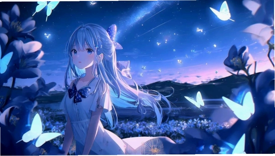 Hình nền máy tính Anime 3D cô gái với mái tóc hồng và đôi mắt to tròn
