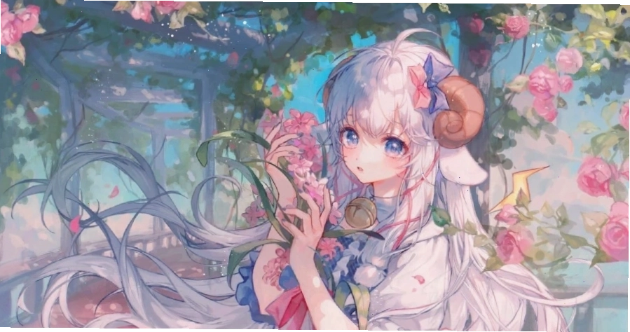 Hình nền máy tính anime nữ cute với trang phục học sinh
