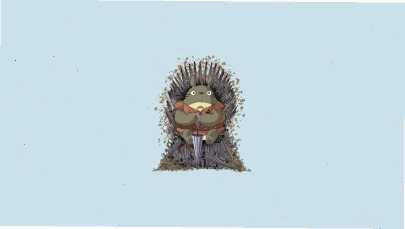 Hình nền máy tính Totoro cho máy tính đẹp với phong cách vẽ tay