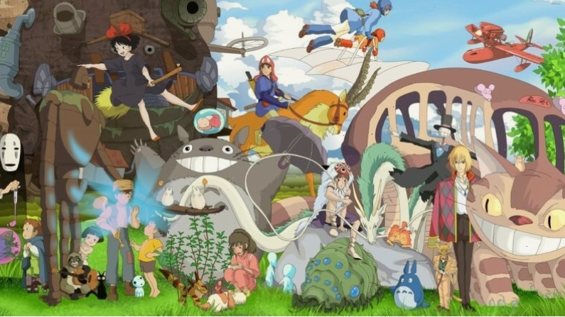 Hình nền máy tính Totoro thể hiện tình bạn đẹp đẽ