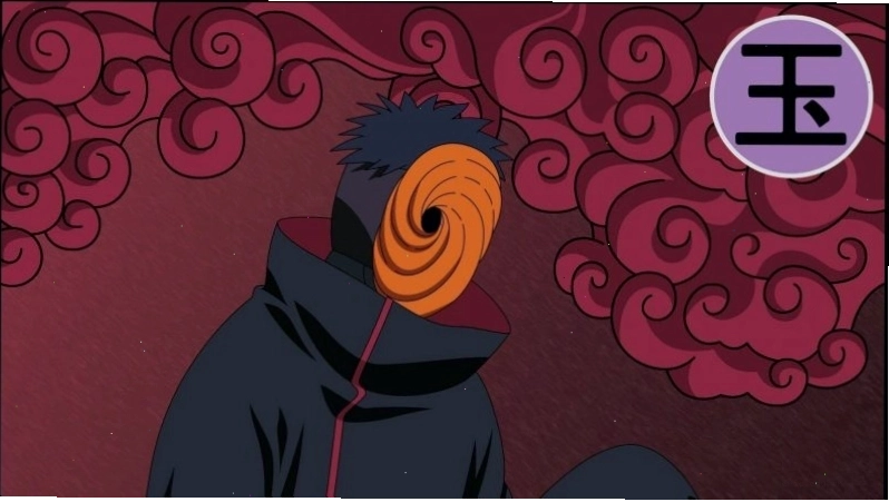 Hình nền Obito Uchiha với màu sắc chủ đạo là đen và đỏ