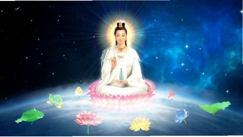 Hình nền Phật Quan Âm 3D đầy đủ nét từ bi