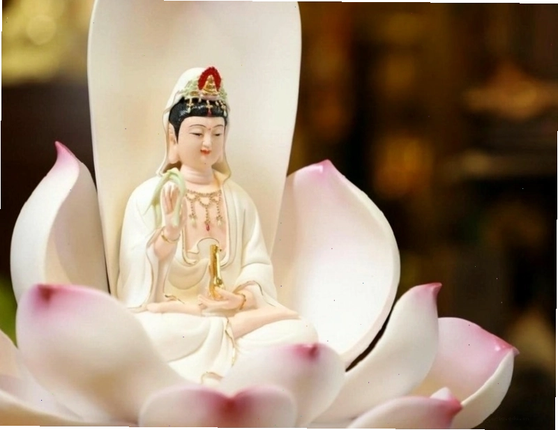 Hình nền Phật Quan Âm với thiết kế 3D hiện đại