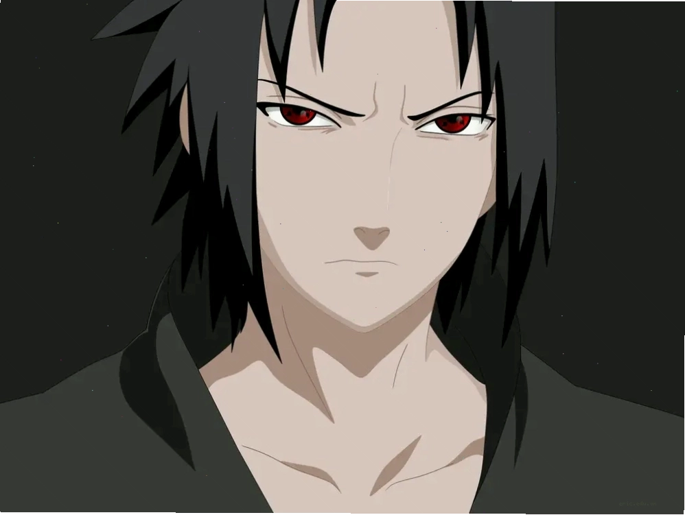 Hình nền Sasuke trắng đen đầy nghệ thuật
