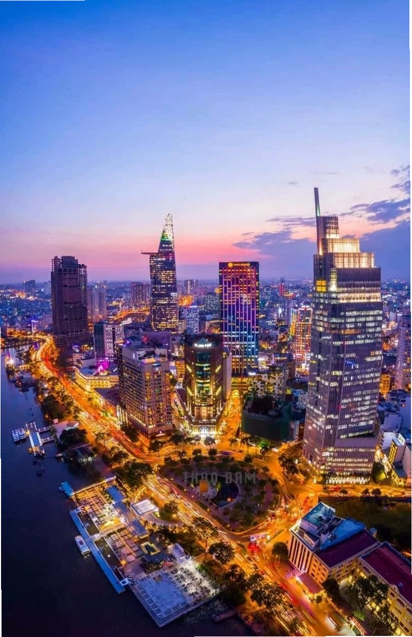 Hình nền thành phố đêm mang phong cách nghệ thuật độc đáo