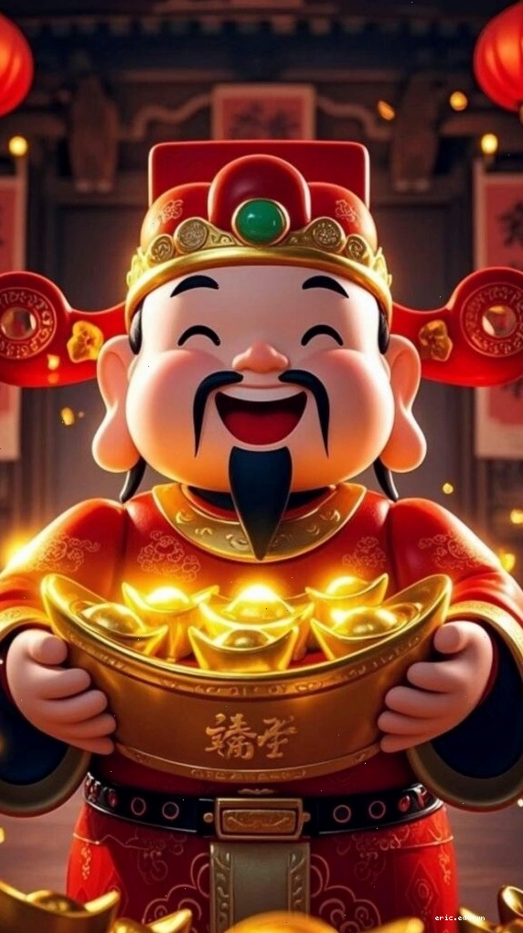 Hình nền với các họa tiết trừu tượng màu vàng và đỏ mang ý nghĩa tài lộc