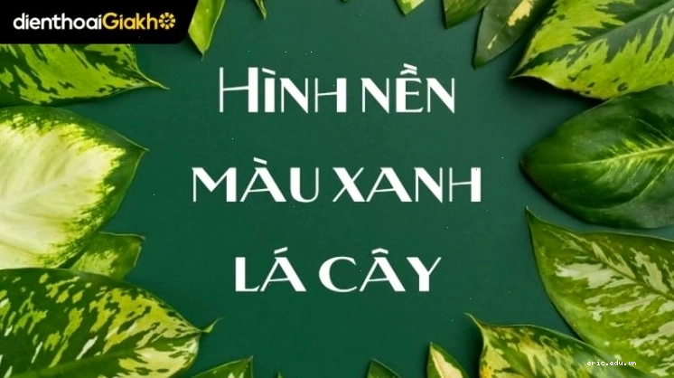 Hình nền xanh lá cây với chi tiết gân lá sắc nét