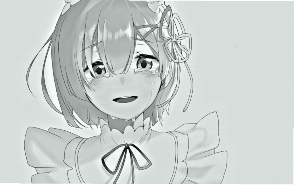 Hình vẽ anime đang khóc, nét mặt đau khổ và dằn vặt