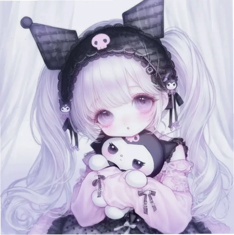 Kuromi anime girl đang ngắm nhìn