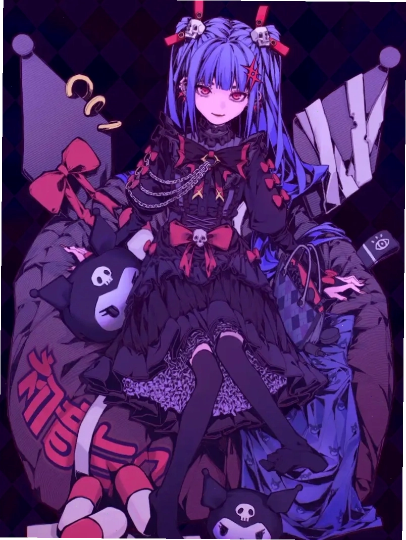 Kuromi anime girl đáng yêu trong trang phục Halloween