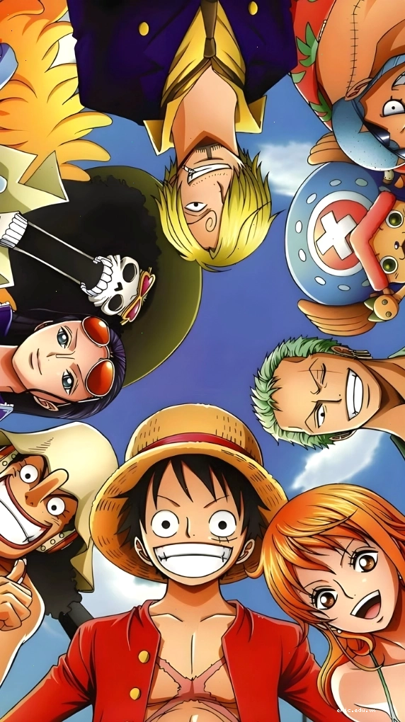 Luffy và các thành viên băng Mũ Rơm cùng cười rạng rỡ