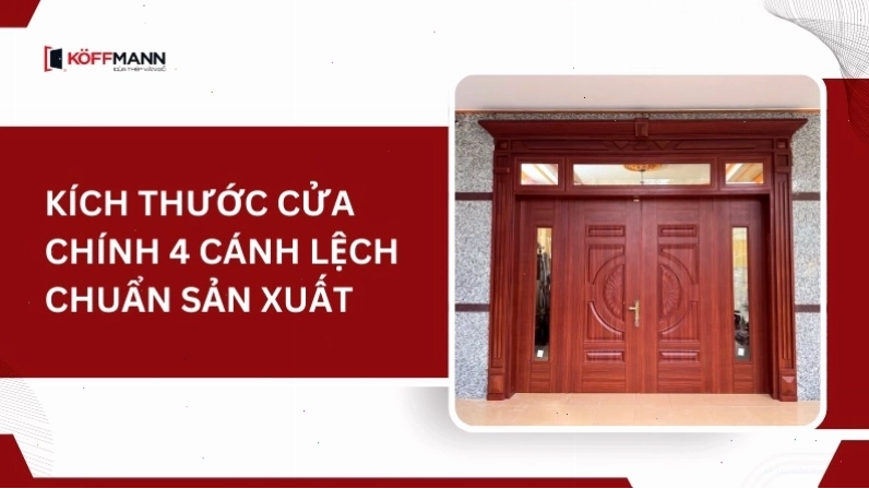 Lưu ý về kích thước cửa chính 4 cánh