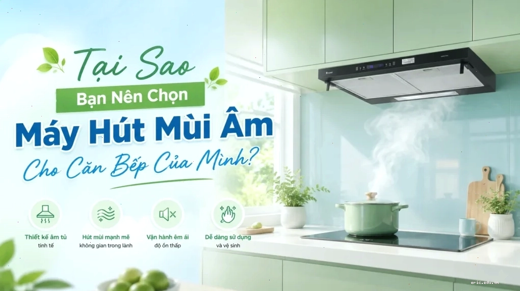 Lý do nên chọn máy hút mùi âm cho căn bếp