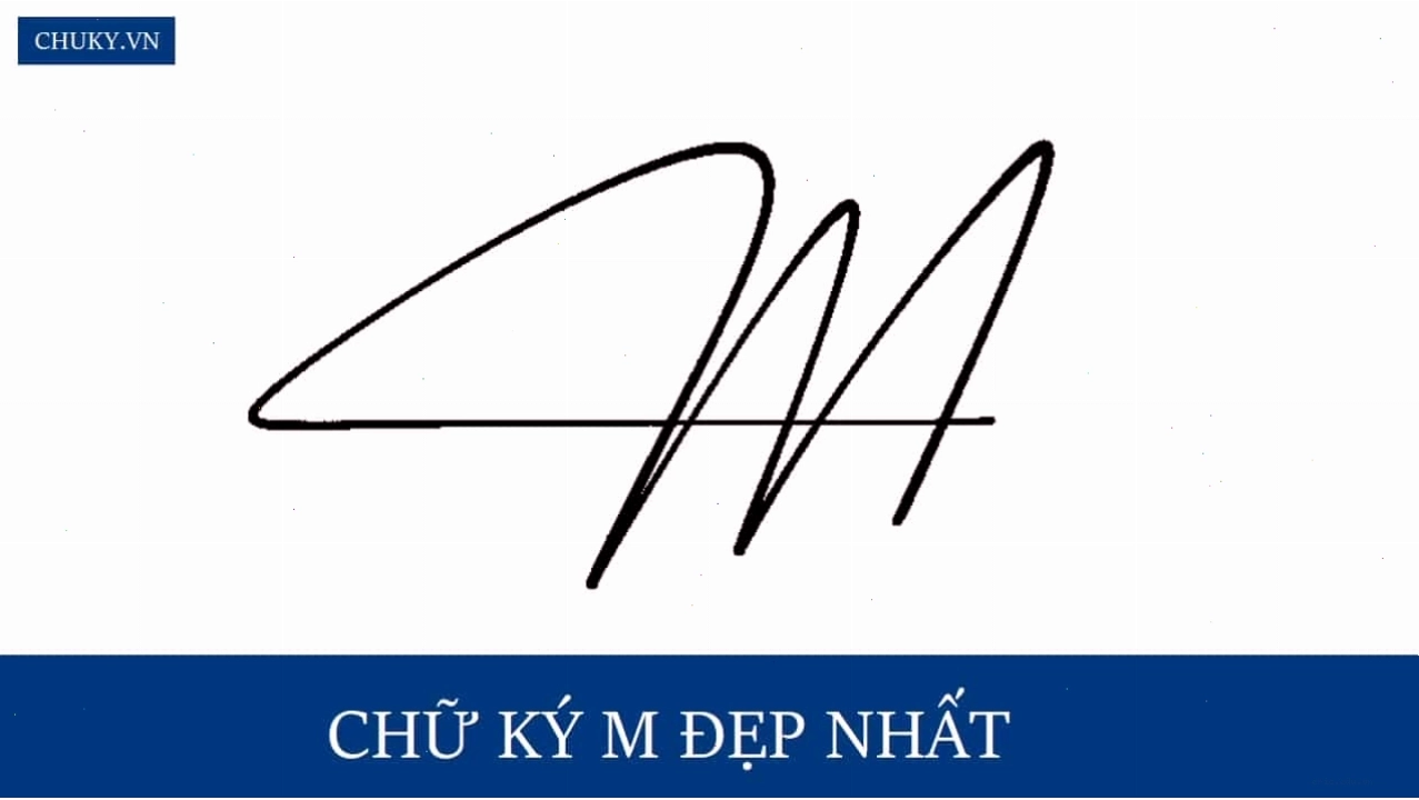 Mẫu avatar chữ M đẹp mắt với nét chữ mềm mại, bay bổng