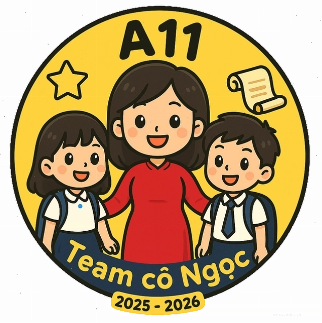 Mẫu avatar lớp đơn giản với tên trường và tên lớp