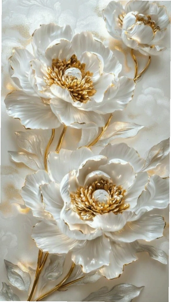 Mẫu đơn trắng vàng cao quý