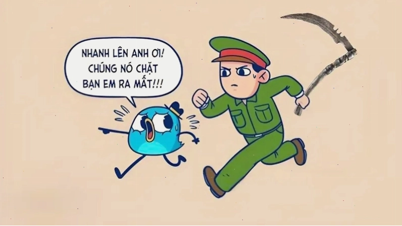 Meme báo công an hài hước với tình huống dọa nạt vui vẻ