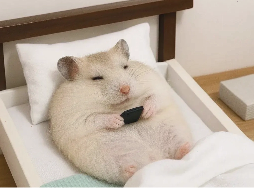 Meme chuột hamster hài hước với biểu cảm ngộ nghĩnh