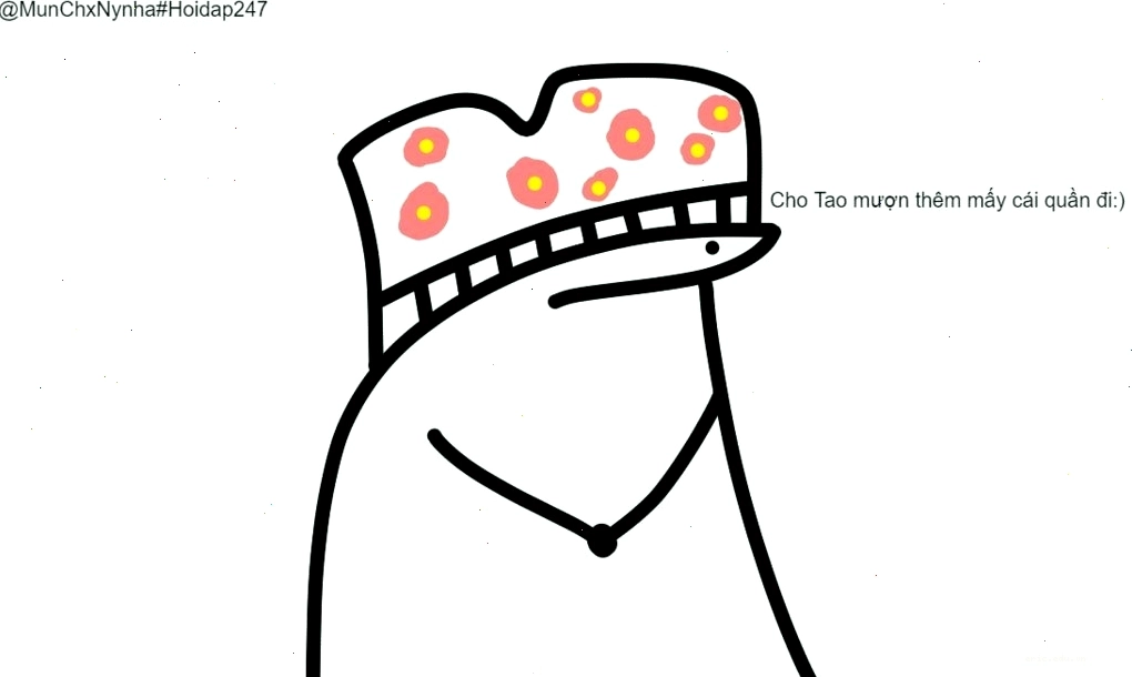 Meme đội quần phiên bản Hello Kitty đáng yêu