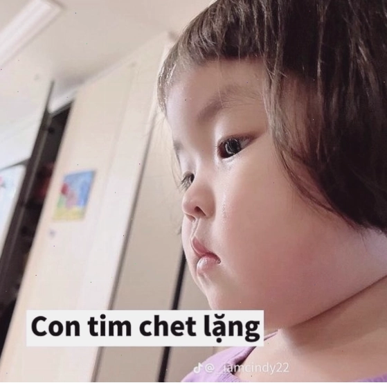 Meme em bé biểu cảm 'chết lặng' vì sốc hoặc ngạc nhiên