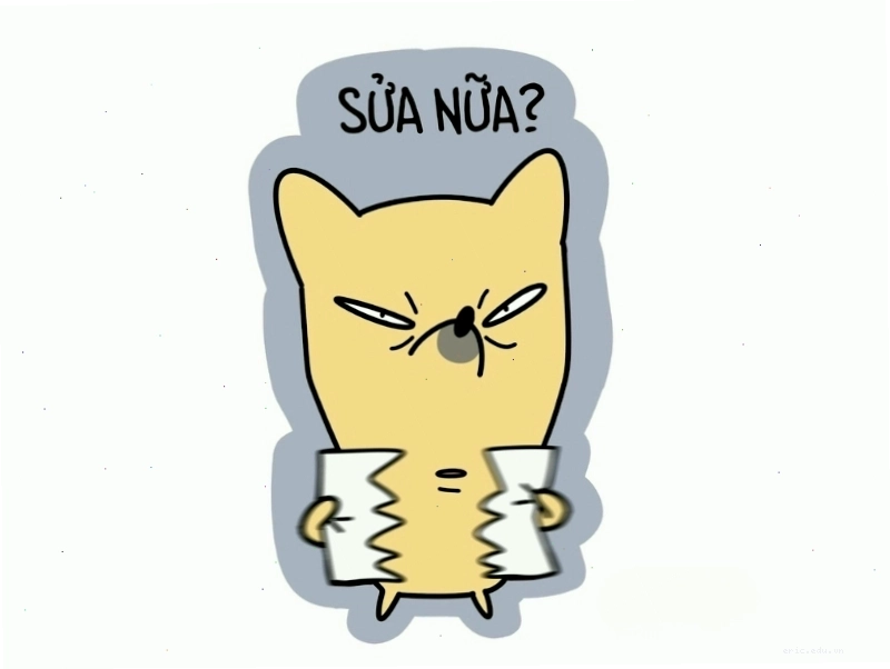 Meme nhăn mặt thể hiện sự mệt mỏi và muốn được sửa lỗi