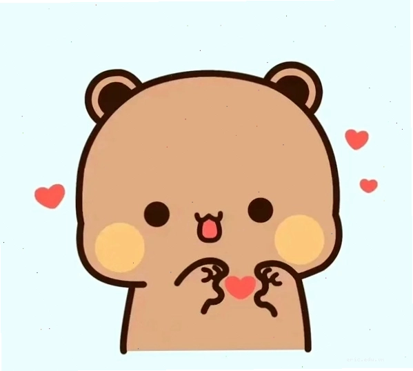 Meme trái tim cute với gấu bông đáng yêu