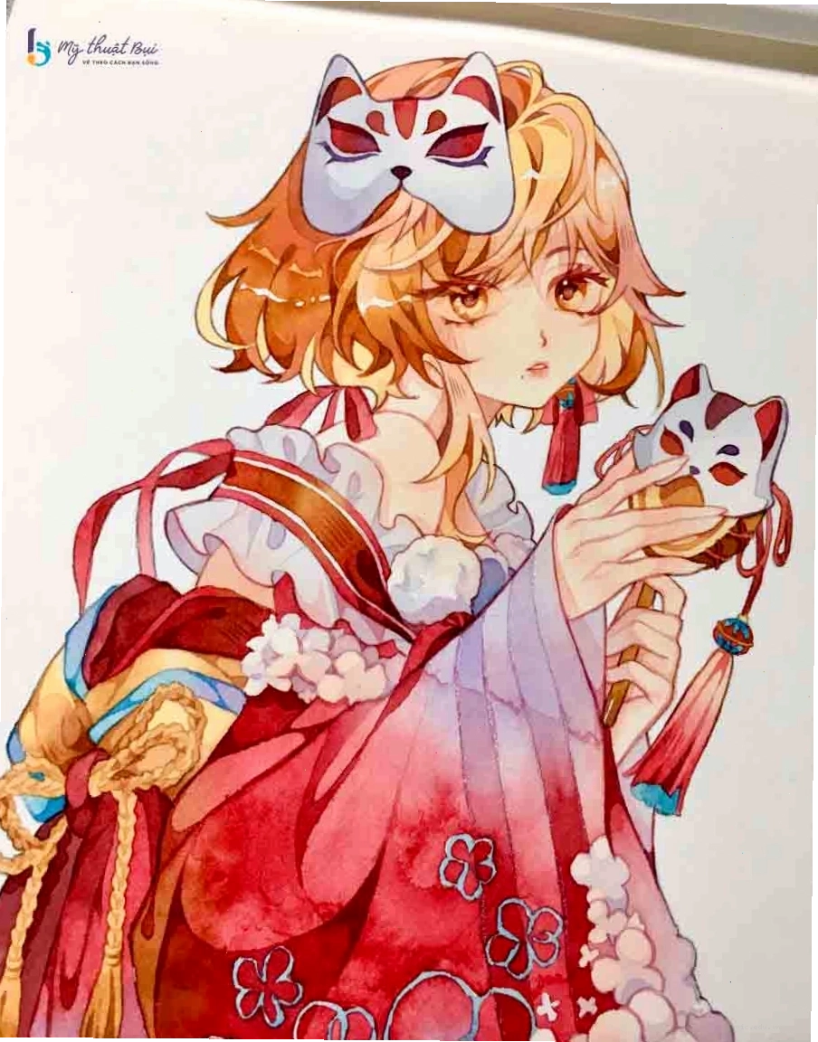 Minh họa các bước vẽ chi tiết khuôn mặt anime