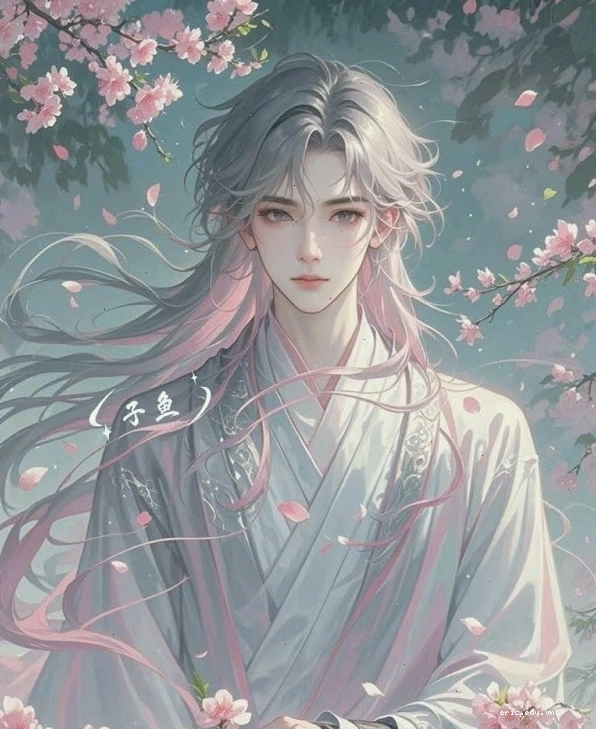 Mỹ nam cổ trang anime trong trang phục chiến binh mạnh mẽ