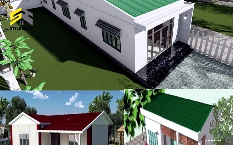 Nhà cấp 4 mái tôn cần có độ dốc phù hợp để thoát nước tốt.