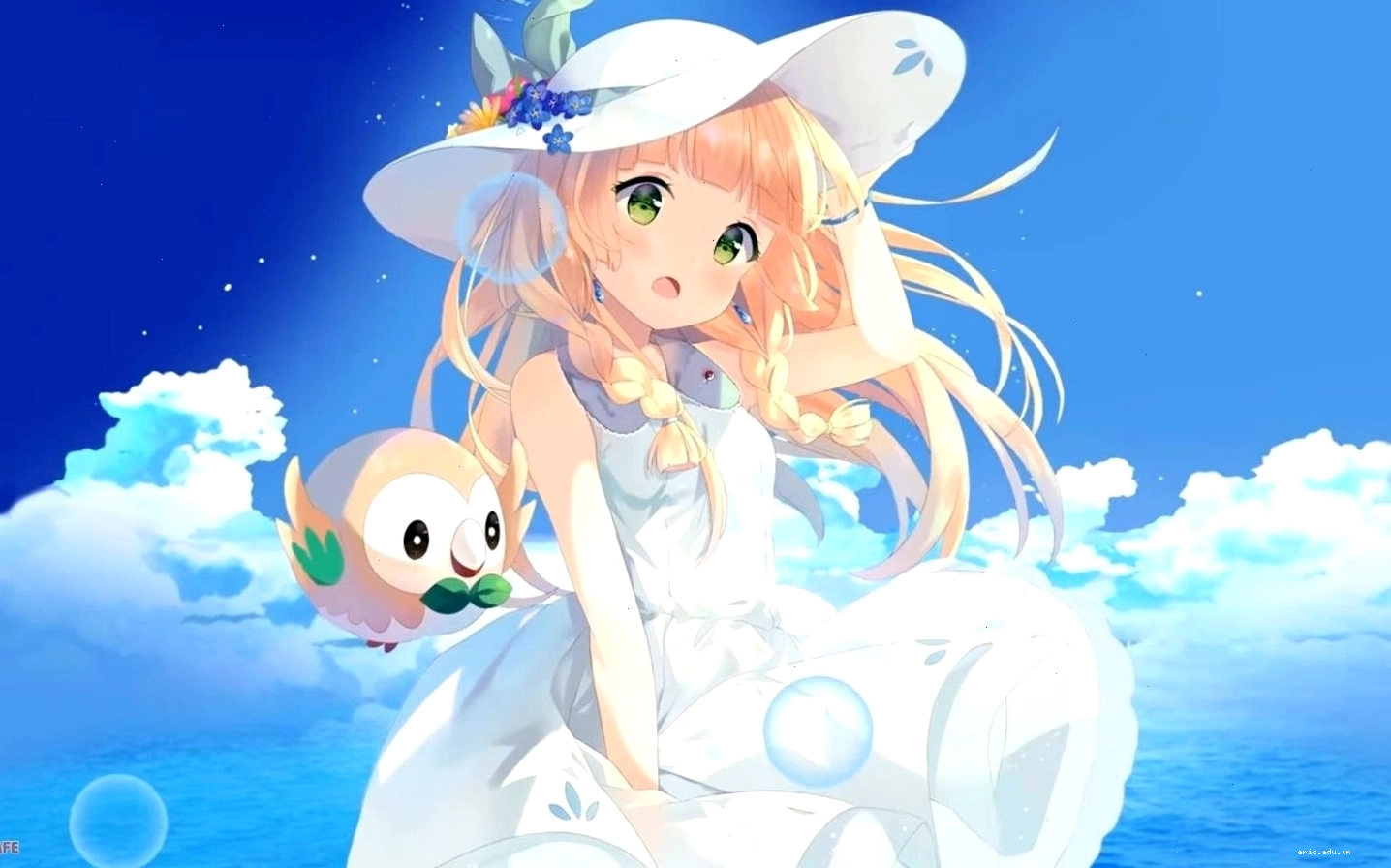 Nhân vật anime nữ đáng yêu với trang phục dễ thương