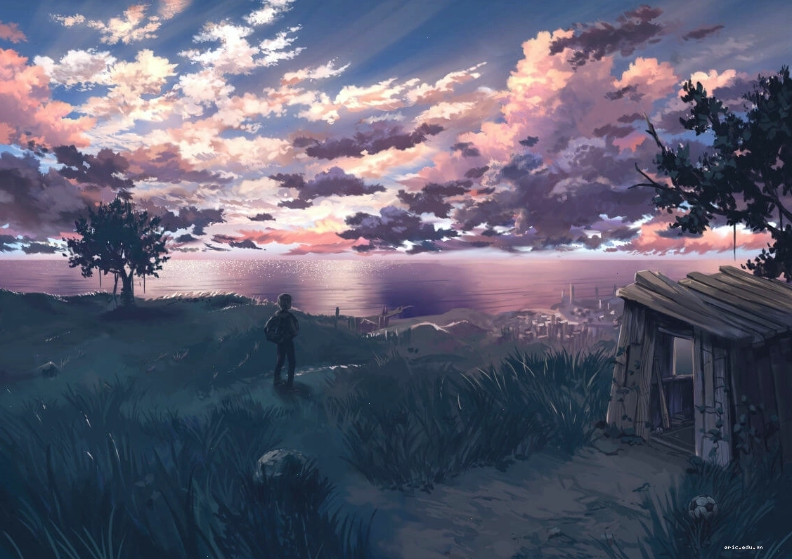 Nhân vật anime với tâm trạng buồn và cô đơn