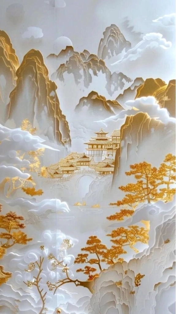 Núi non mây trắng dát vàng phú quý