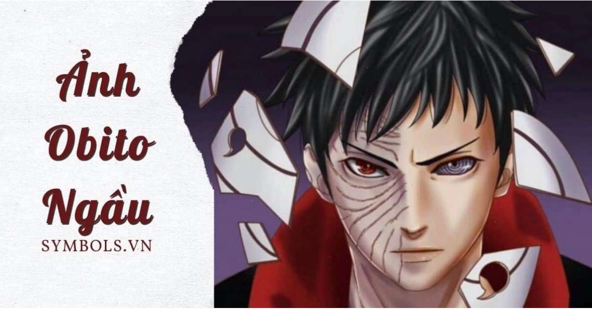 Obito Uchiha với đôi mắt Sharingan rực cháy