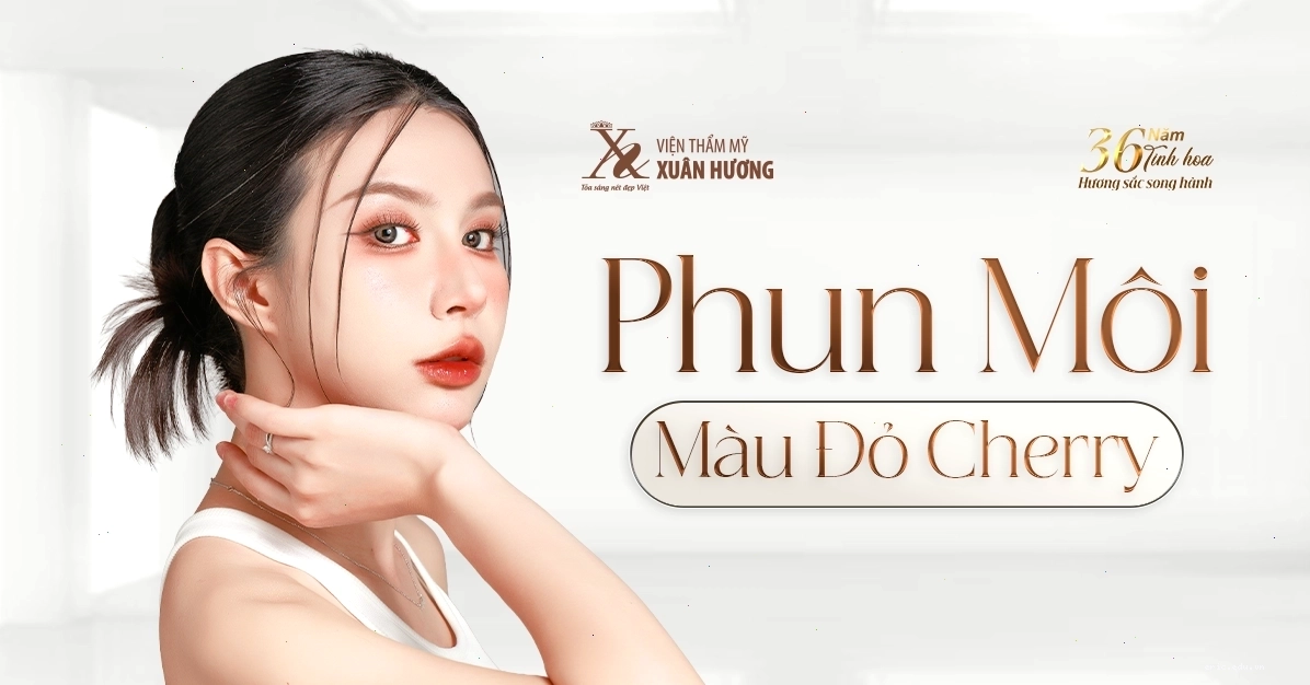 Phun môi màu đỏ cherry tạo đôi môi quyến rũ và tươi tắn