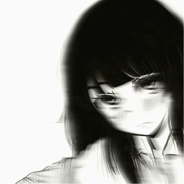 Sad girl avatar anime đen trắng thể hiện nỗi buồn sâu lắng