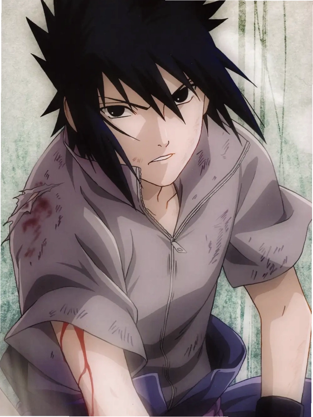 Sasuke với mái tóc dài đặc trưng