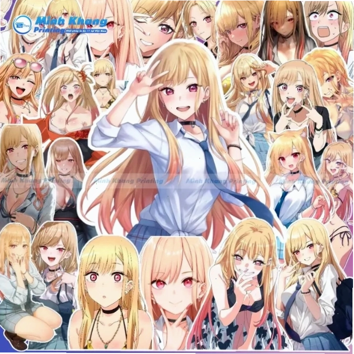 Sổ tay trang trí bằng sticker anime