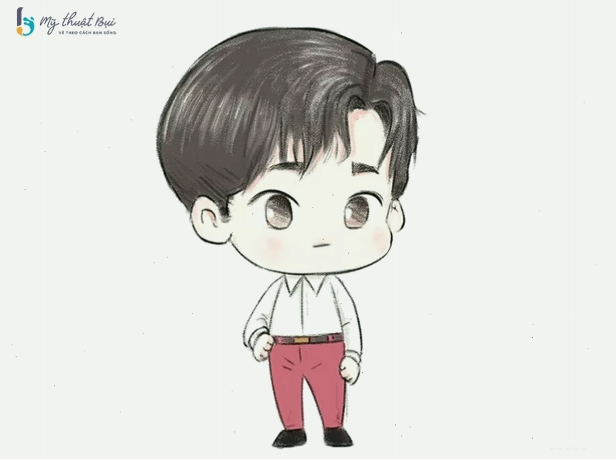 Tô màu và hoàn thiện tranh vẽ chibi nam ấn tượng