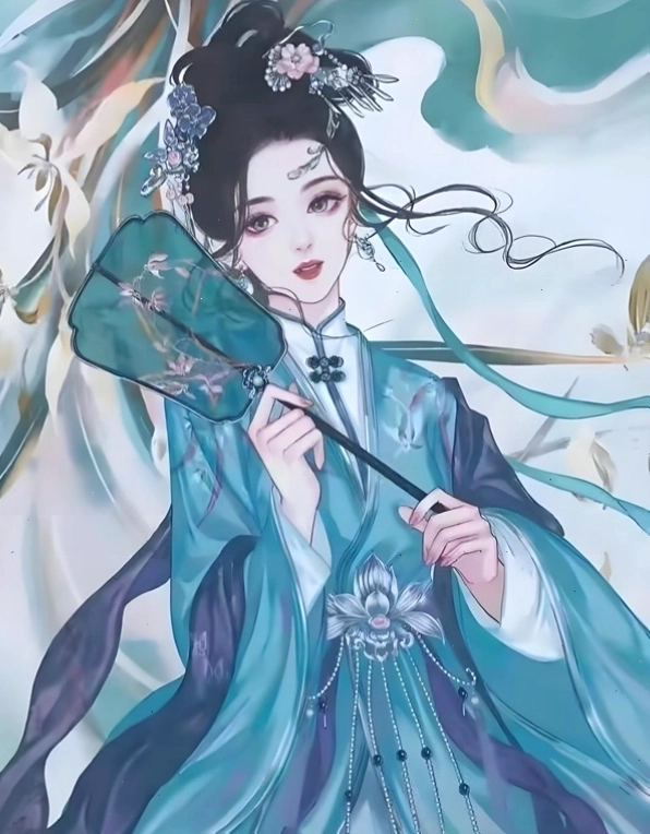 Tranh anime cổ trang Trung Quốc tái hiện vẻ đẹp cổ điển