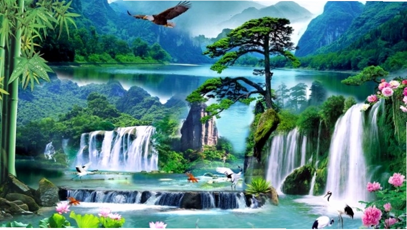 Tranh phong cảnh sơn thủy tạo sự hài hòa và sinh khí