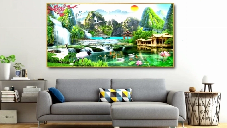 Tranh phong thủy mặt trời mọc mang lại khởi đầu mới và năng lượng tích cực