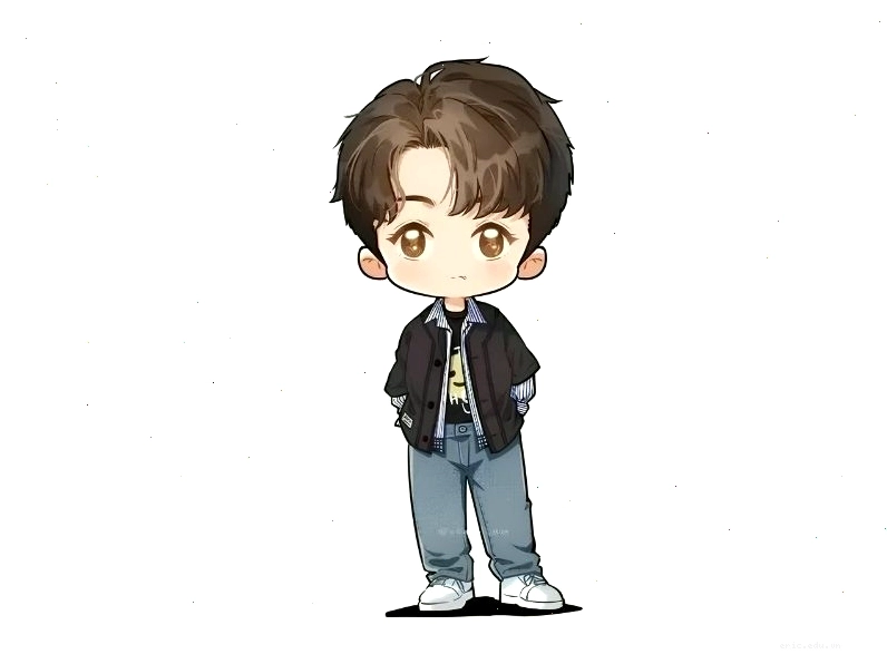 Tranh vẽ chibi nam lạnh lùng với ánh mắt sâu thẳm