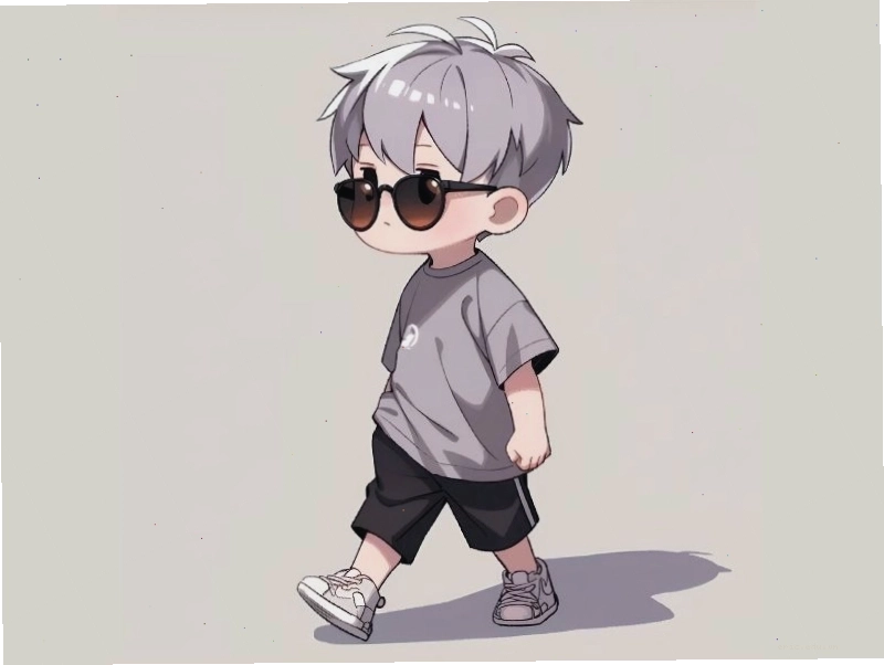Tranh vẽ chibi nam ngầu với phong thái tự tin
