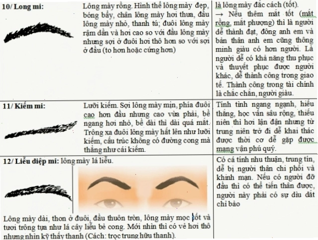 Tướng lông mày dài thon cong đẹp và hài hòa trên khuôn mặt