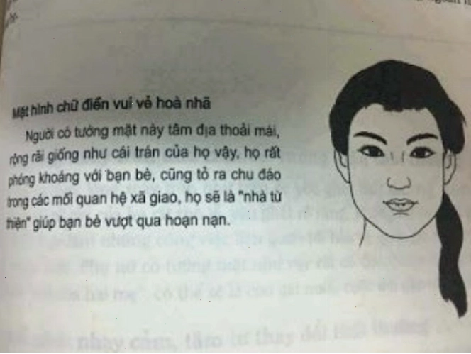 Tướng mặt nữ vui vẻ hòa nhã