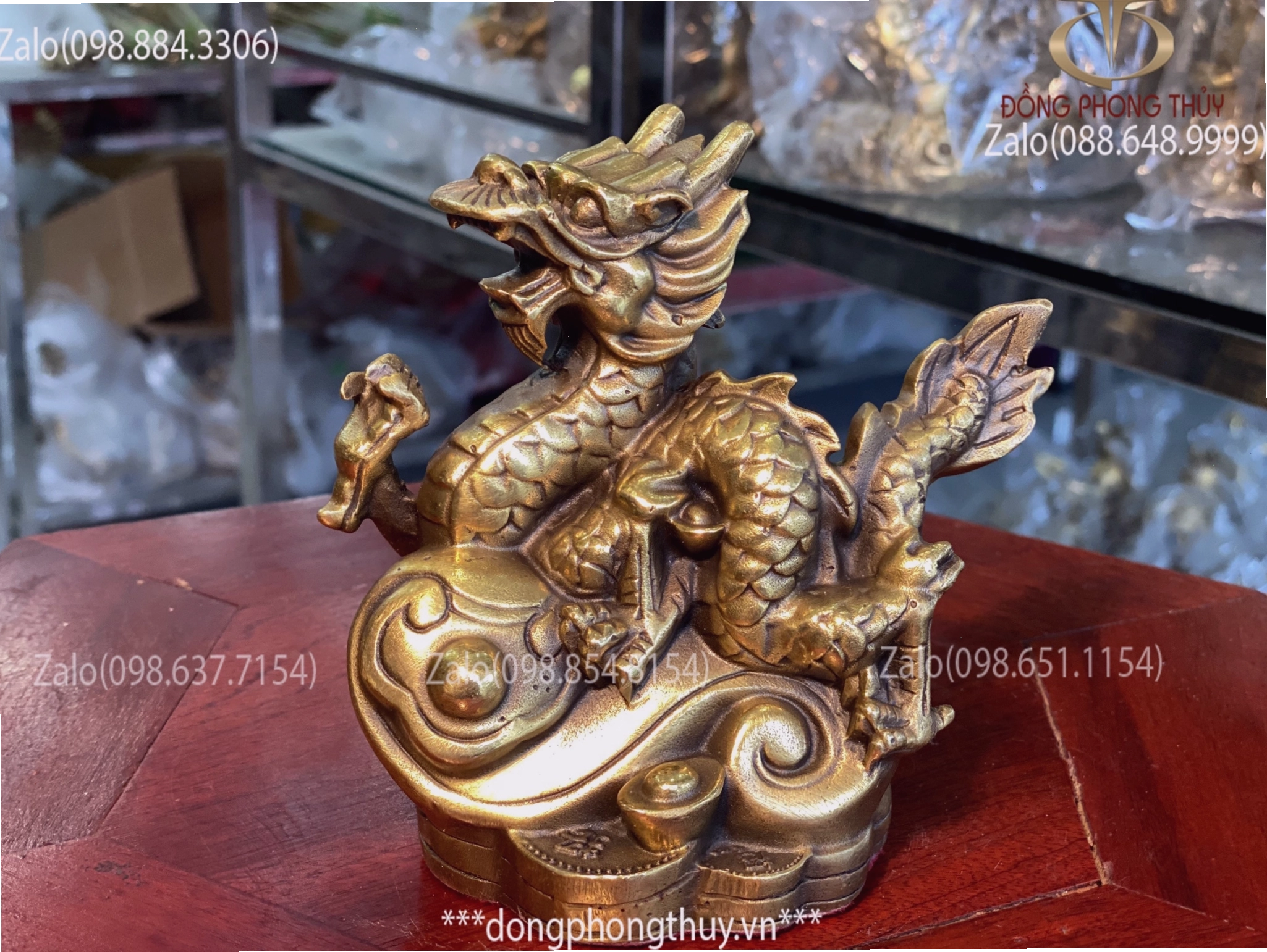 Tượng rồng bằng đồng nguyên chất mang ý nghĩa quyền lực và tài lộc