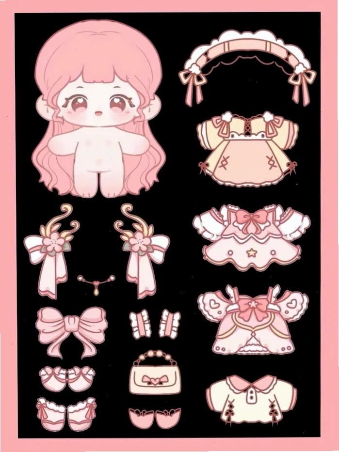 Vẻ đáng yêu của búp bê giấy anime chibi